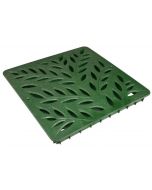 NDS 12" Square Botanical Catch Basin Grate - Green